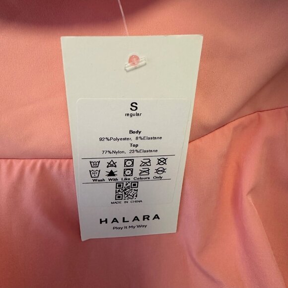 Halara Breezeful High Waisted 2-in-1 Flowy Midi Skirt Skort Sz S NWT Peach Pink - Picture 4 of 7